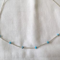 Silver+ Turquoise Necklace