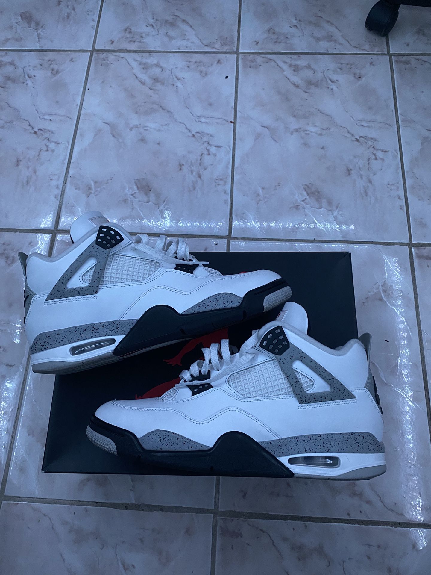 Air Jordan 4s White Cement