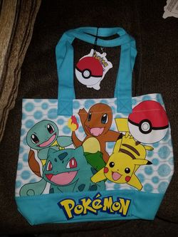 Pokemon tote bag with keychain
