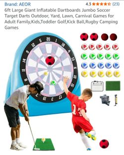 AEOR 6ft Giant Inflatable Dartboard Soccer Target Game