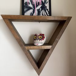 Wood Triangle Shelves