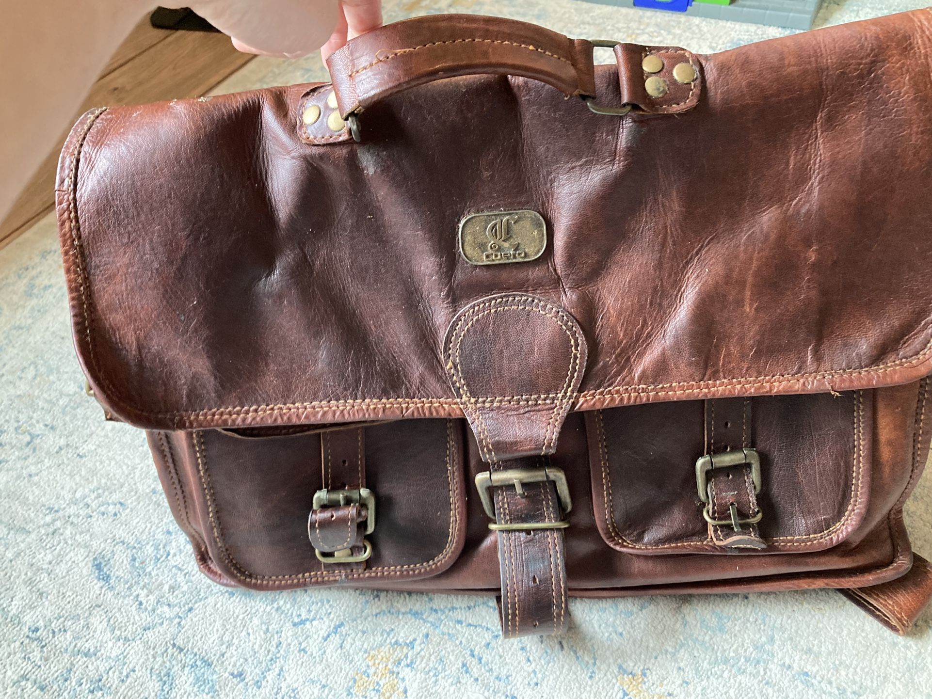 Handmade Leather Messenger Bag 