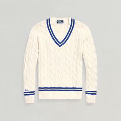 Polo Ralph Lauren Cable Knit Cricket Sweater (M)