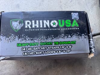 Rhino USA Heavy-Duty Ratchet Tie-Down Kit
