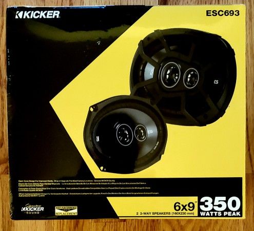*BRAND NEW* KICKER 6x9 3-Way Car Speaker Pair / ESC693 / 350 Peak Watts