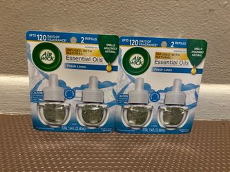 Air Wick Essential Oils Fresh Linen Refills 2-Pack x2