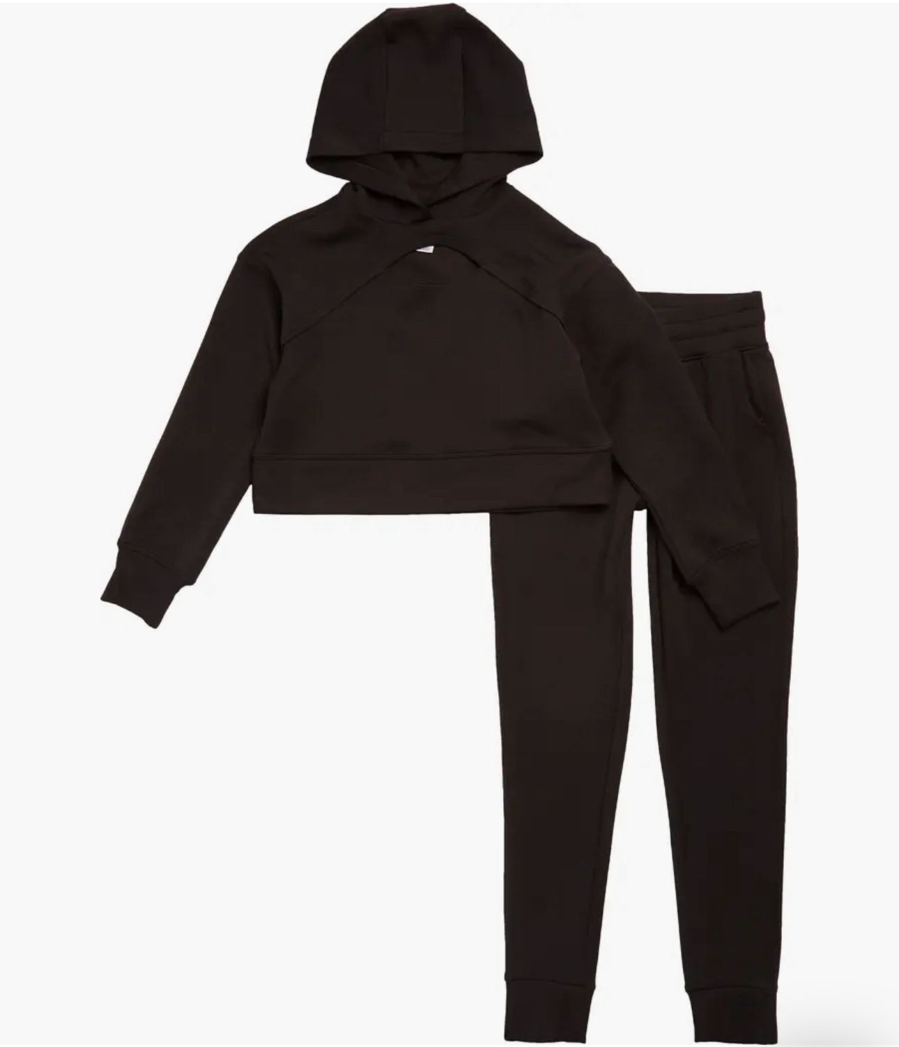 Girls Scuba Crop Hoodie & Joggers Set