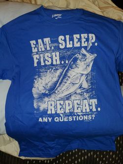 New men women fishing t-shirt sz M