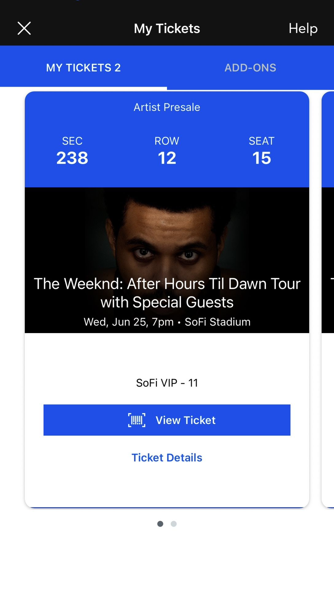 The Weeknd Concert tickets