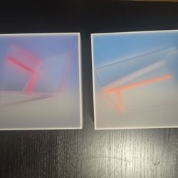 Kal Mansur Art – 2-Piece Set (Blue Fact 4 & 8, 6×6 Acrylic Glass)