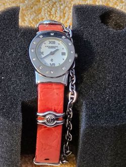 DESIGNER WATCH: Unique Charriol Azuro with Attached Matching Bracelet and Diamonds Surrounding its Face. Sells for $800 Used! Priced for Quick Sale.