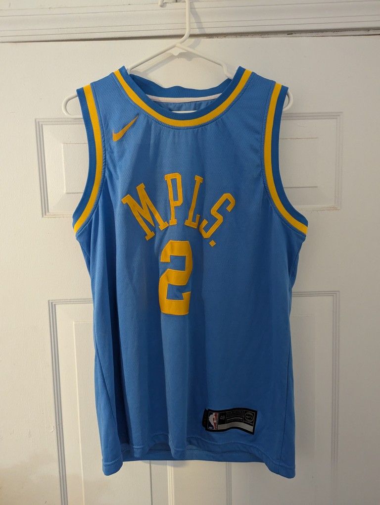 LA Lakers Classic MPLS Jerseys Lonzo Ball #2 NBA Jersey Men's Sz 48 Sewn XL
