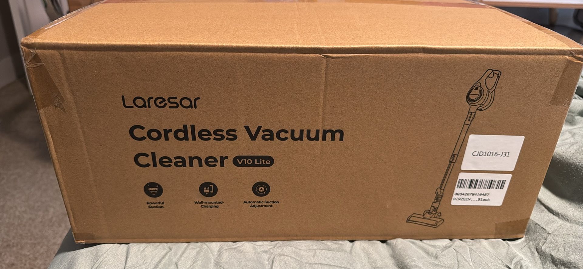 Laresar Cordless Vacuum Cleaner, Lightweight Stick Vacuum for Pet Hair Carpets & Hard Floors
