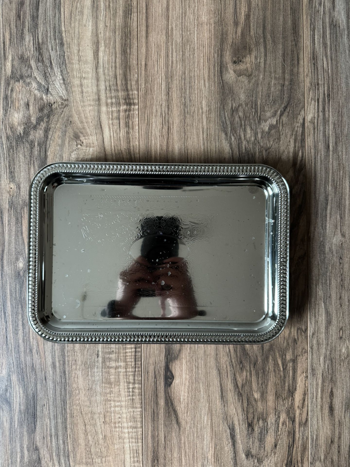 9 Silver Plastic Platters