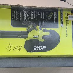 RYOBI 40V BLOWER/ LEAF VACCUM 100$ TOOL ONLY 