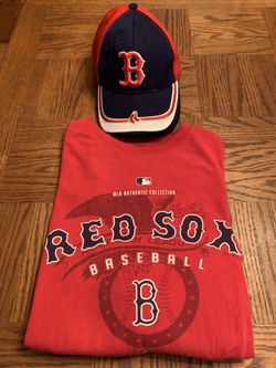 Authentic Magestic. Boston Red Socks shirt and BRS cap(not authentic ).. Size Large