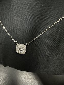 925 Sterling Silver With Moissanite Diamond Pendant 
