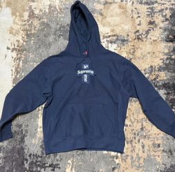 Supreme cross box logo Navy S