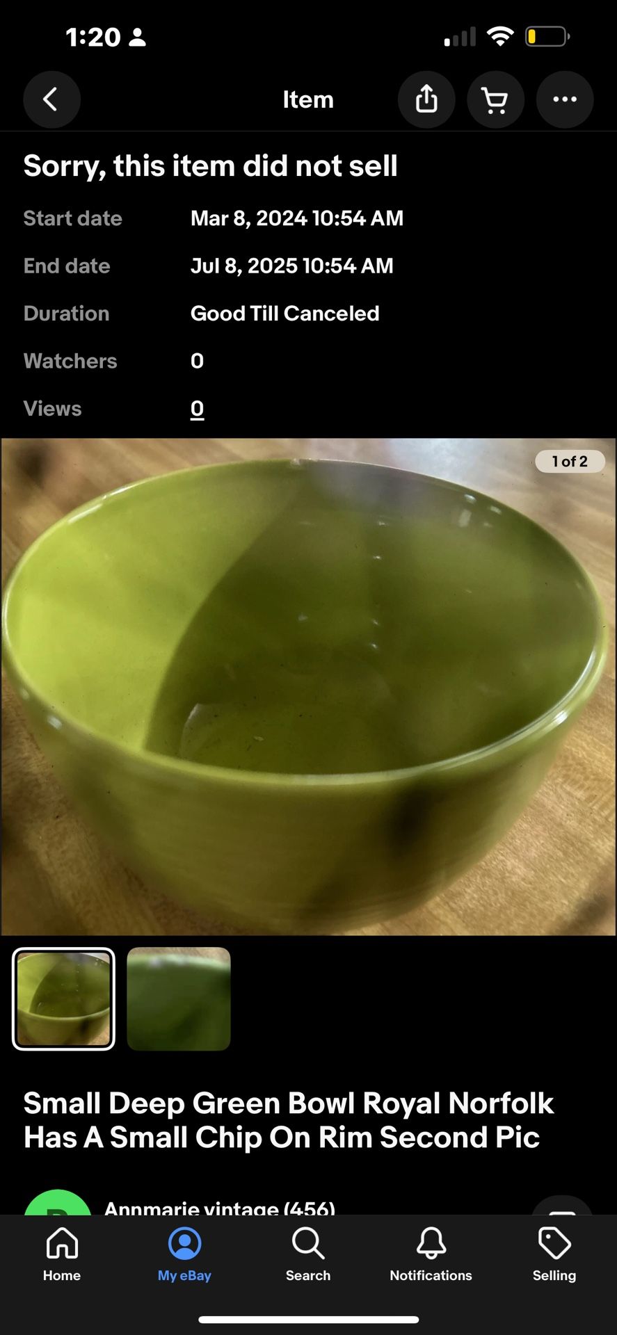 Nice Small Green Bowl No Chips Like New