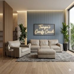 🛋️ Italian Leather Sofa & Chair Set w/Ottoman (Delivery Available!! )