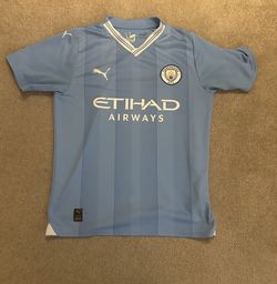 Manchester City 2024/25 Puma Home Jersey Blue Sky Blue Medium USA Fit Authentic