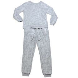 Peanuts Snoopy Sweatpants Sweatshirt Pajama Set Youth Small Gray Soft Comfy