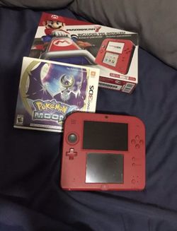 Nintendo 2Ds crimson red edition with Pokémon