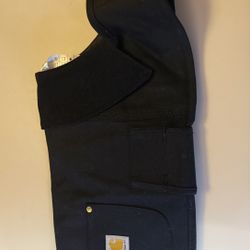 NEW MEDIUM Carhartt Firm Duck Insulated Black Dog Chore Coat