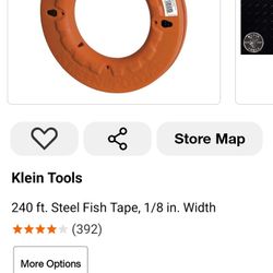 240 ft. Steel Fish Tape, 1/8 in. Width