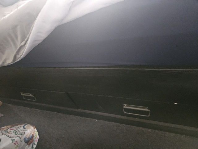 Mattress with bed frame.