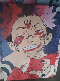 Ryomen Sukuna Jujutsu Kaisen Fan Art Painting