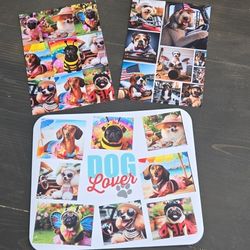 3 Items Magnets & Mouse Pad With Cute Funny Dogs New