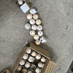 Box Of MLB Autographed Baseballs