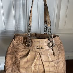 Coach Ashley Exotic Carryall- Alligator Embossed