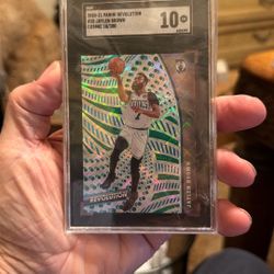 Scg Mint Tan Jalen Brown On The Cosmic Numbered 18 Out Of 100