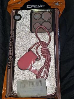 Rose gold glitter phone case for Moto G 2025, new