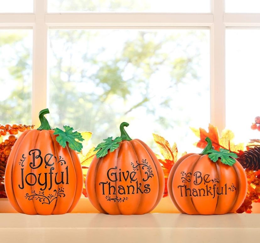 ALLADINBOX 3 Pcs Resin Fall Centerpiece