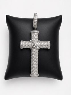 925 Sterling Silver 5.20CT MOISSANITE Cross Men’s Pendant
