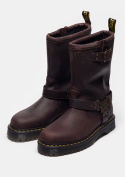 Dr. Martens Anistone Hi Dark Brown Leather Boots Women’s 6 NEW
