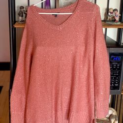 1x. Peach 🍑 Sweater Like New