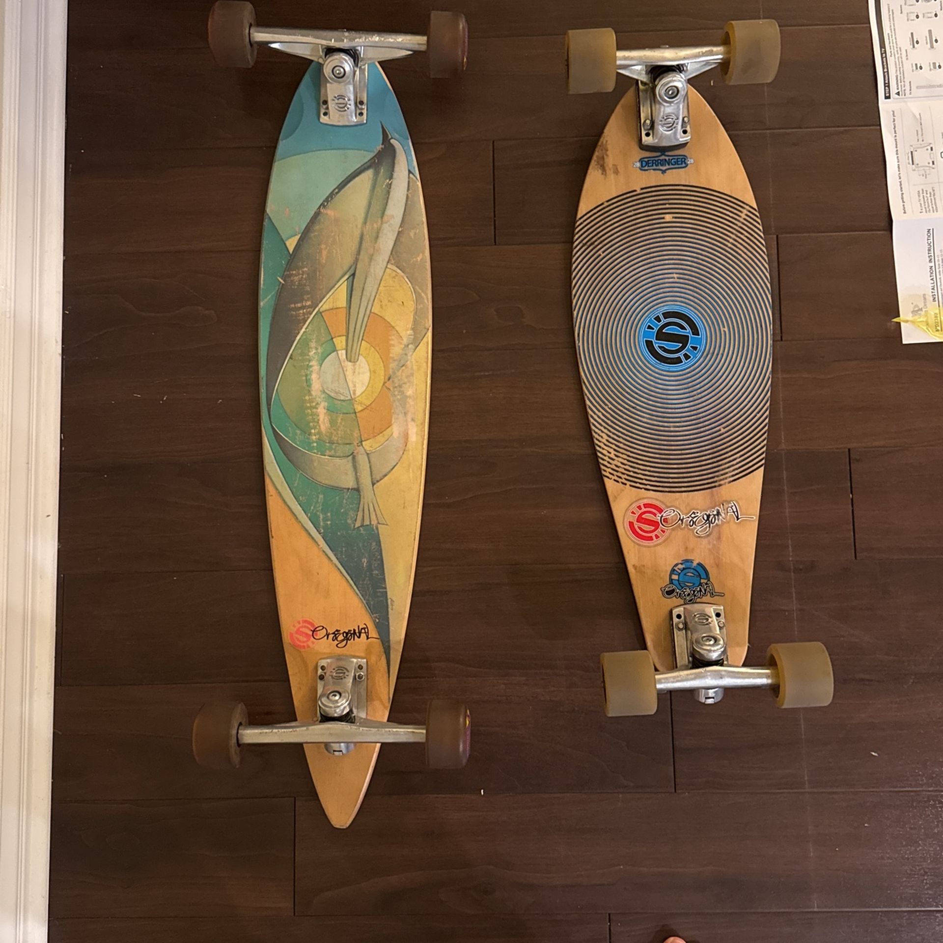 Original skateboards - Pintail 37 & Derringer 28
