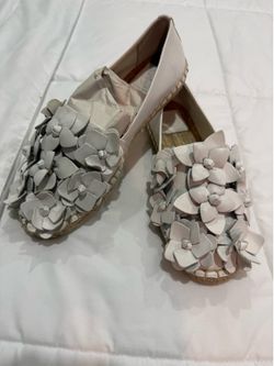 Tory Burch white leather espadilles