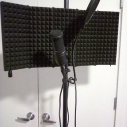 Studio Microphone W/ Isolation Shield And Stand