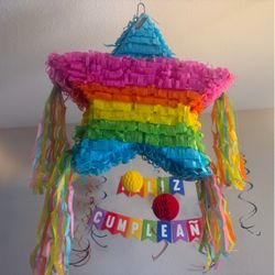 Piñata - Party Birthday Decoration - Rainbow 🌈 colors