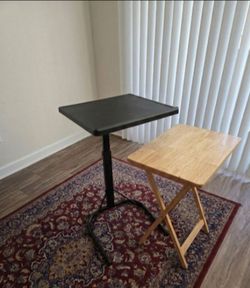 ​Set of 2 Personal Tables (Solid Wood Folding Table & Adjustable Laptop Table)