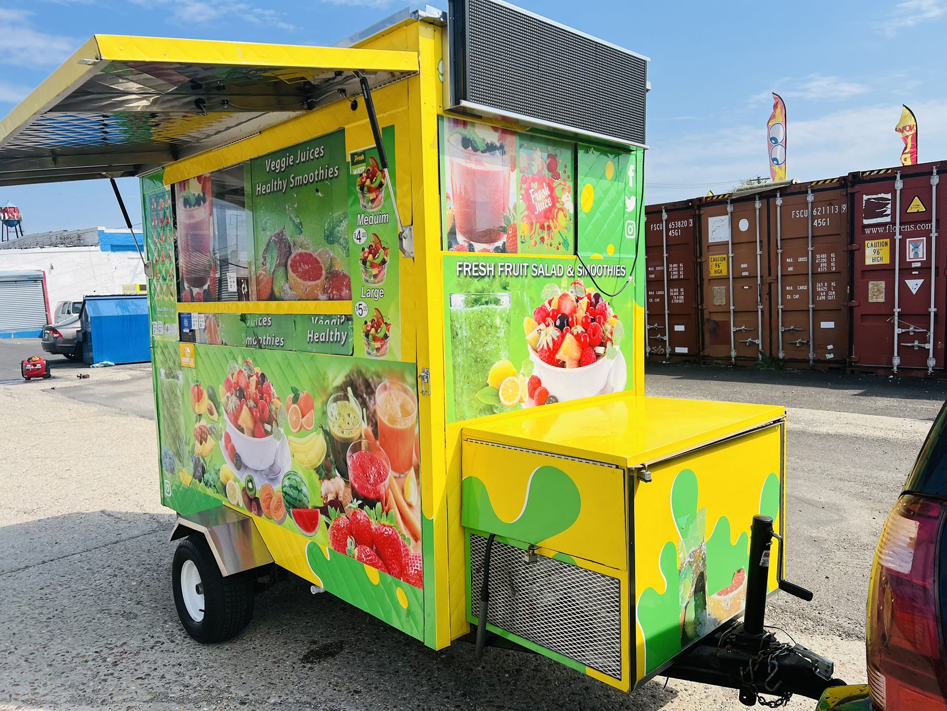 Fruit salad food truck