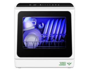 Countertop Dishwasher Portable with 6 Programs, 5L Built-in Water Tank for Apartments & RV, 167℉ High-Temp, No Hookup Needed, Mini Dishwasher with Bab