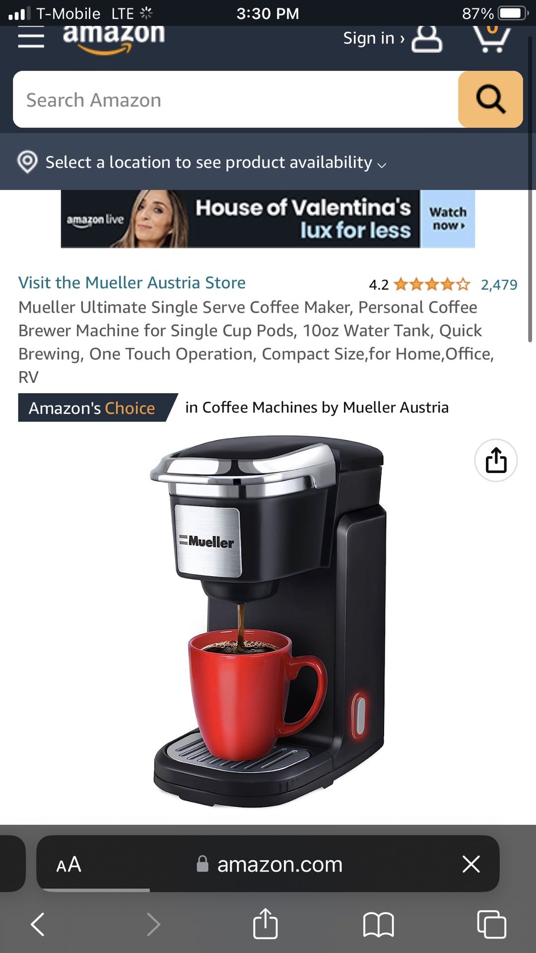 Mueller Ultimate Single Serve Coffee Maker