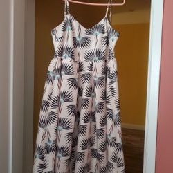 EUC Vintage Mid Century Print MAAC London Dress Empire Waist Low Back