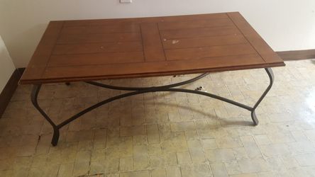 coffee table with some stains